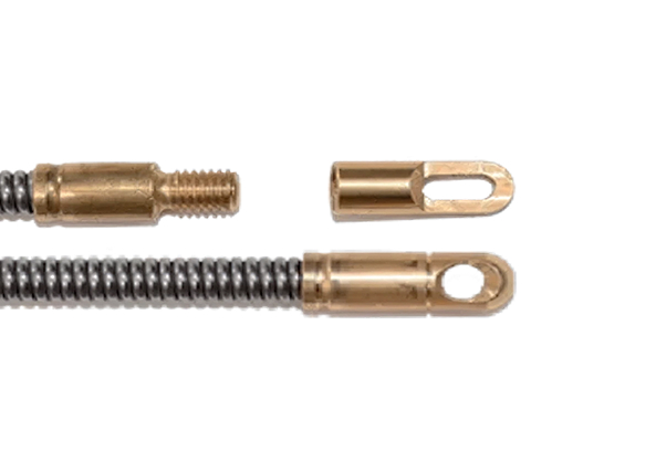 IDEAAL blank stalen (dr.1,3mm) Trekveer Ø 5,2mm met binnenKABEL + 1 M5 kopje